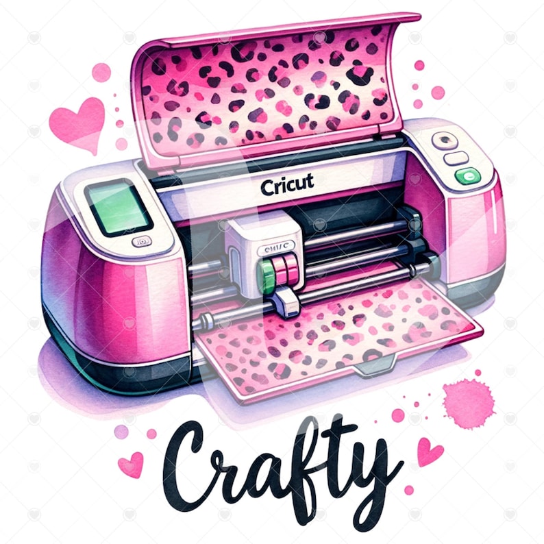 Pink Leopard Cricut Machine PNG Clipart, Crafting Sublimation (digital ...