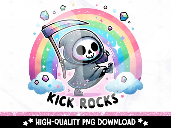 Kick Rocks PNG, Snarky Skeleton Png, Sarcastic Png, Funny Sublimation Design,  Reaper Clipart, Skeleton Shirt, Funny Tshirt Design, Sticker