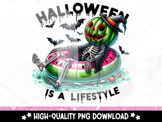 Halloween is a Lifestyle PNG, Cute Summerween Clipart, Spooky Summer Halloween Sublimation Design, DTF Shirt Design Download, Tumbler Wrap