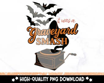 PNG de Cementerio Smash: Diseño de camiseta de Halloween espeluznante (Descarga digital)