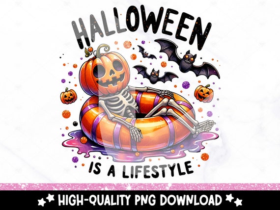 Halloween is a Lifestyle PNG, Cute Summerween Clipart, Spooky Summer Halloween Sublimation Design, DTF Shirt Design Download, Tumbler Wrap