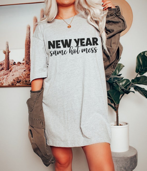 New Year Same Hot Mess SVG PNG, Funny New Year Quote Svg, Hello 2023 Svg, Happy New Year Svg, New Year New Me Shirt Svg, Motivational Svg