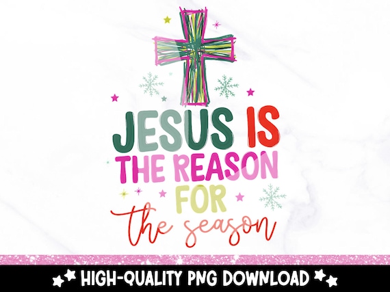 Preppy Jesus Christmas PNG: Religious Coquette Holiday Clipart (Digital Download)