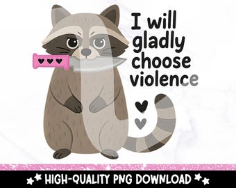 Lustiger Waschbär PNG: Psychische Gesundheit Clipart (digitaler Download