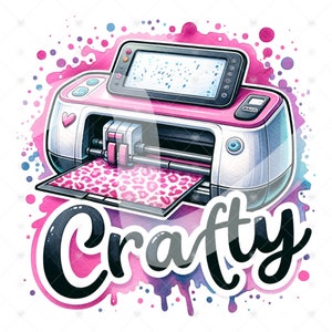Cute Crafting PNG Clipart, Sublimation Design Download, Happy Crafter png, Craft Love png, Glass Jar File, Cricut Sublimation Design