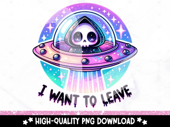 I Want To Leave PNG, Spooky Grim Reaper Clipart, Snarky Tshirt Sublimation Design, Sarcastic DTF Transfer, Mental Health, Sticker, Mug, Wrap