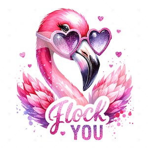 Flock You PNG, Funny Flamingo Clipart, Summer T-shirt Sublimation ...