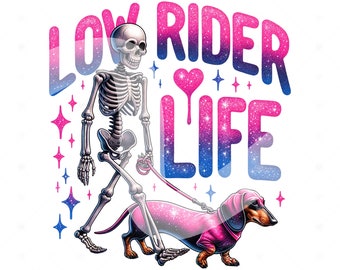 Funny Dachshund PNG: Spooky Skeleton Clipart (Digital Download)