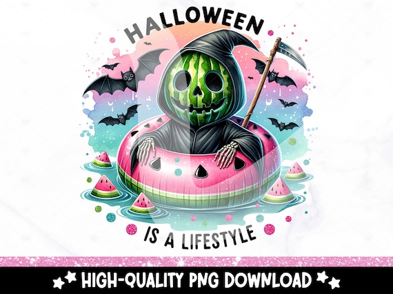 Halloween is a Lifestyle PNG, Cute Summerween Clipart, Spooky Summer Halloween Sublimation Design, DTF Shirt Design Download, Tumbler Wrap