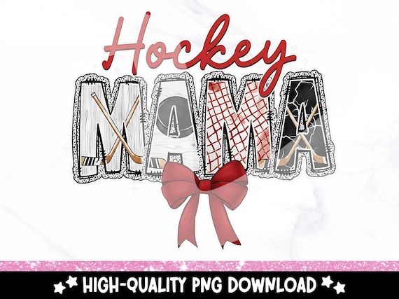 Hockey Mama PNG: Coquette Hockey Season Clipart (Digital Download)