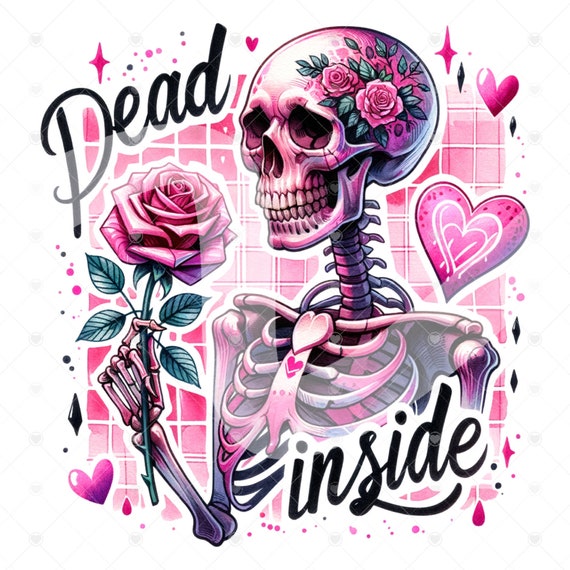 Anti-Valentine's Clipart, Shirt Sublimation Design, Digital Download, PNG Instant DIGITAL ONLY, Tshirt Design, Glass Jar File, Dead Inside