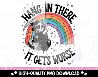 Snarky Skeleton PNG: Funny Mental Health Design (Digital Download)