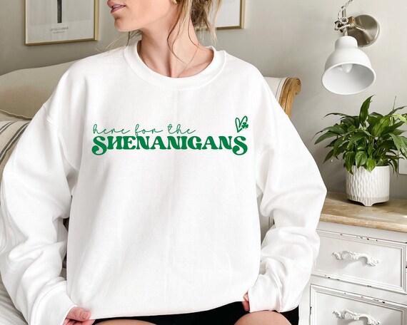 Here for the Shenanigans SVG PNG, St Patricks Day Svg, St Patricks Diy Shirt, St Paddys Day Png, Lucky Irish Svg, Funny St Patricks Day Svg