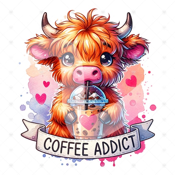 Pink Valentines Cute Highland Cow Clipart, Shirt Sublimation Design, Digital Download, PNG Instant DIGITAL ONLY, Jar Png, Tshirt Design