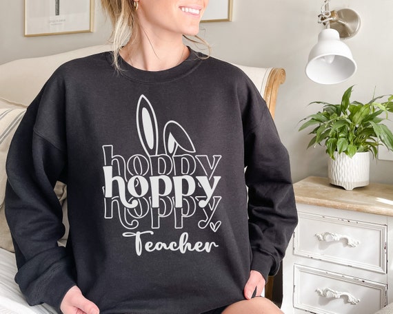 Hoppy Teacher SVG PNG, Teacher Easter Shirt Svg, Teacher Bunny Svg, Best Teacher Svg, Happy Easter Png, Happy Teacher Instant Download