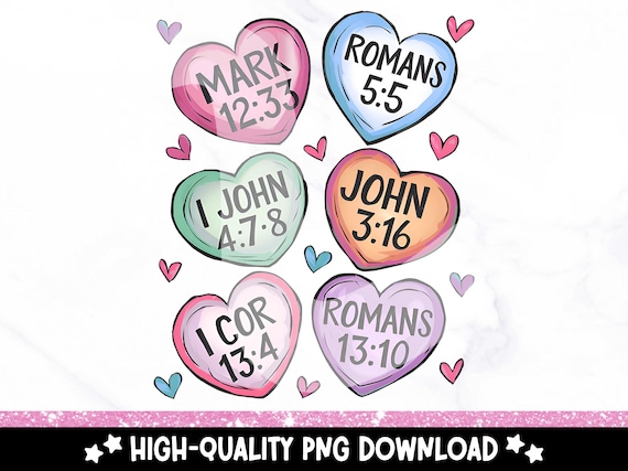 Christian Valentines Day PNG, Love Quotes PNG Design, Sublimation T-shirt Design, Digital Download Bible Verses, Religious Valentines