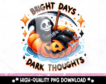 Spooky Summer Skeleton PNG: Funny Reaper Clipart (Digital Download)