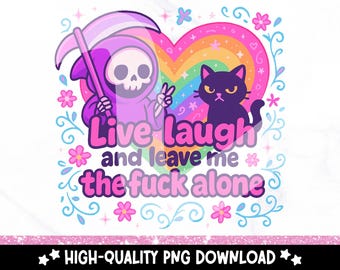 Snarky Skeleton PNG: Anti-Social T-Shirt Design (Digital Download)