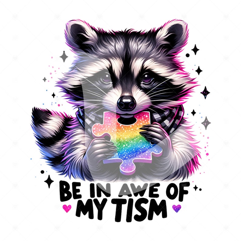 Autism Awareness Raccoon PNG: Funny Meme Clipart (digital Download) - Etsy