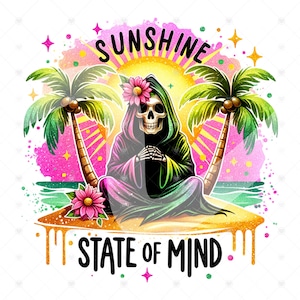 Funny Summer Grim Reaper PNG: Snarky Skeleton Design (Digital Download)