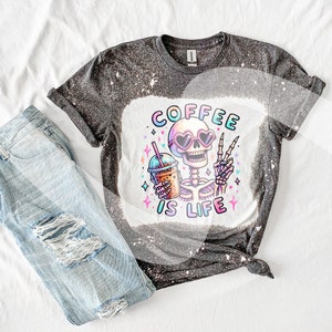 Funny Skeleton Coffee PNG: Coffee Addict Clipart (Digital Download) image 3