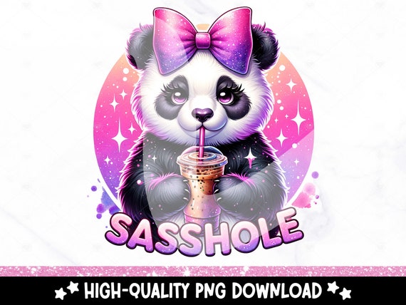 Funny Panda PNG, Sasshole Clipart, Trash Panda PNG, Coffee Png, Sassy and Trashy Sublimation Design, Panda Clipart, Funny Tshirt Design