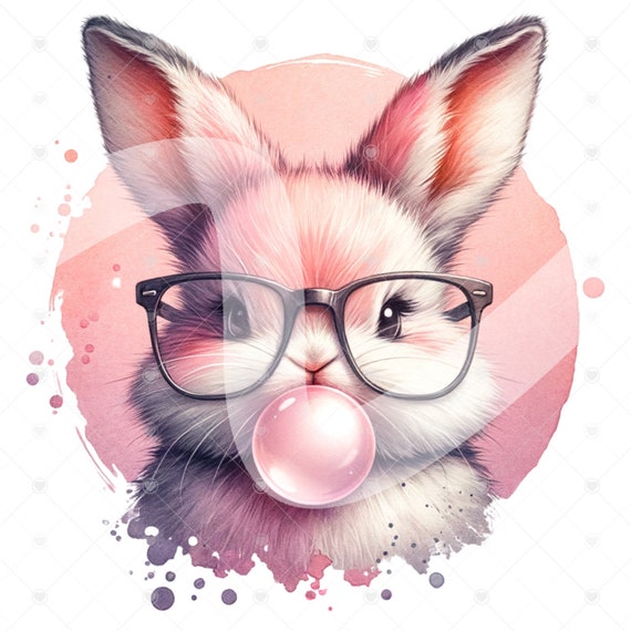 Cute Easter Bunny Clipart, Easter Shirt Sublimation Design, Rabbit Digital Download, PNG Instant DIGITAL ONLY, Glass Jar Png, Tshirt Design