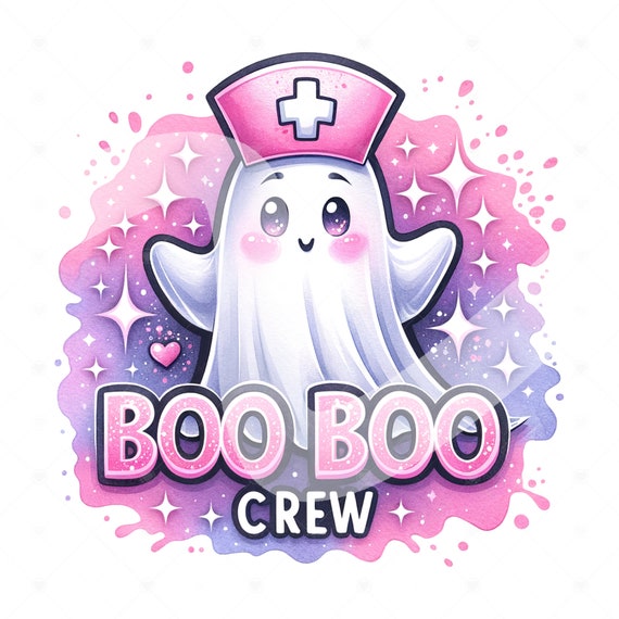 Boo Boo Crew PNG, Nurse Appreciation Week Clipart, Cute Ghost Nurse Sublimation Design, Spooky DTF Transfer File, Future Nurse, Nurse Vibes