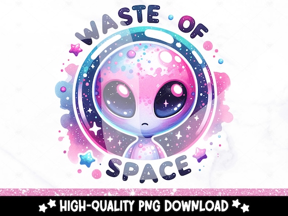 Funny Alien Clipart PNG: Sarcastic Design (Digital Download)