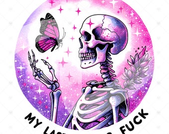 Snarky skelet en vlinder, png-bestand: sarcastisch T-shirtontwerp (digitale download)