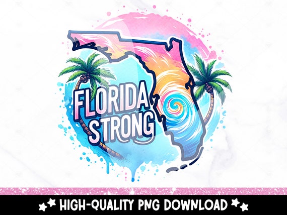 Florida Strong PNG, Pray for Tampa Bay PNG, Hurricane Milton, Tampa Bay Strong, FL Hurricane Awareness, Sublimation Design, Dtf Clipart