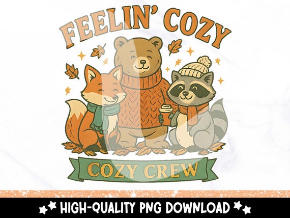 Fall Animals Sublimation PNG, Popular Preppy Autumn Clipart, Girly Coquette PNG, Halloween Shirt DTF Dtg Design, Trendy Cute Fall Graphic