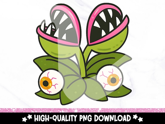 Cute Venus Flytrap PNG, Spooky Summer Clipart, Creepy Halloween Plant PNG, Venus Fly Trap Sublimation Design, Trendy Summerween PNG