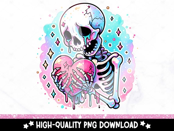 Anti Valentines Day PNG, Funny Skeleton Clipart, Mental Health Sublimation Design, DTF Tshirt Transfer, Tumbler Wrap, Mug, Sticker File