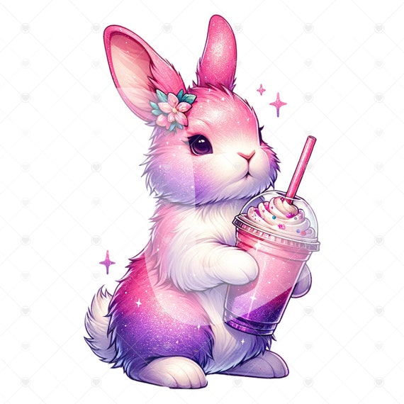 Cute Easter Bunny Clipart, Coffee Easter Shirt Sublimation Design, Digital Download, PNG Instant DIGITAL ONLY, Glass Jar Png, Tshirt Design