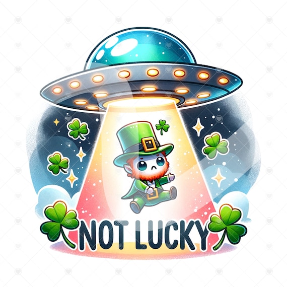 Funny St Patricks Day Clipart, Leprechaun Sublimation PNG, Funny Alien Clipart, Saint Patricks Day Tshirt Design, Sublimation Tumbler Wrap