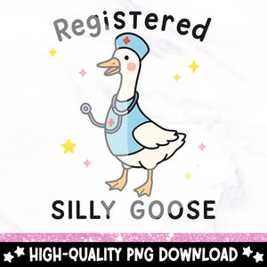 Lustige Krankenschwester Gans PNG Clipart: Medizinischer Humor (digitaler Download)