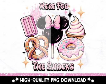 Here for the Snacks PNG: Mouse Trip Shirt Clipart (Digital Download)