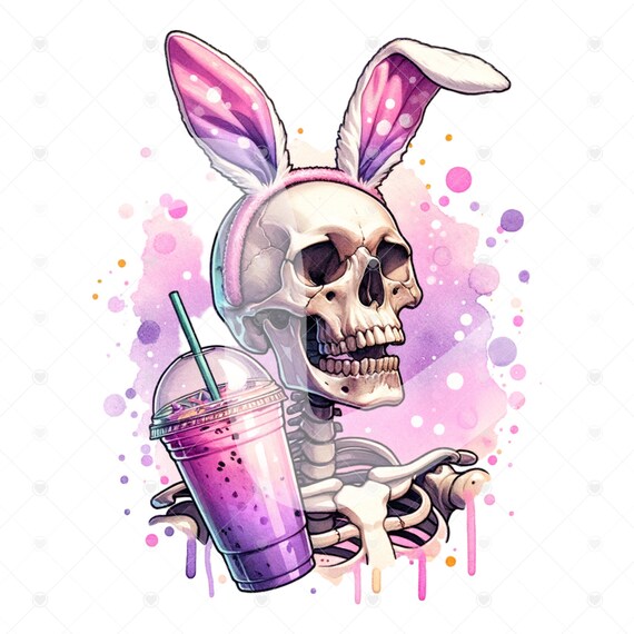 Easter Skeleton Clipart, Coffee Addict Png, Snarky Skeleton Png, Sarcastic Png, Shirt Sublimation Design, Digital Download, Tshirt Design