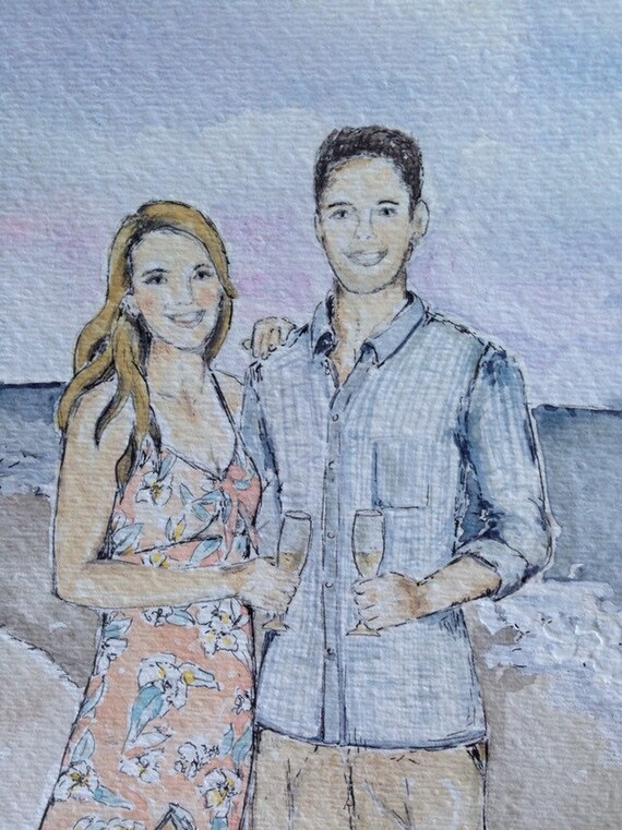Custom People Sketch 8x10 Etsy