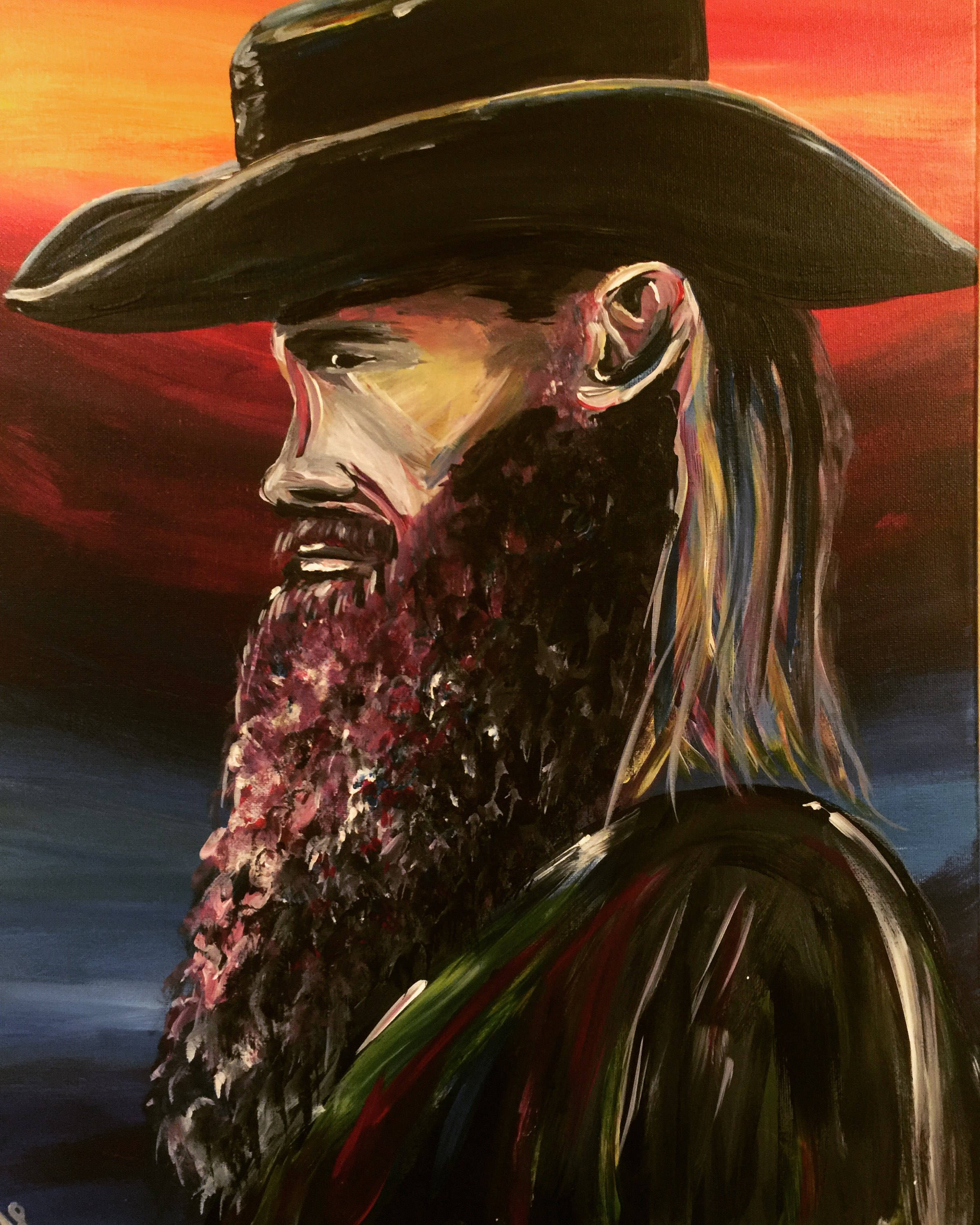 Rugged Rambler Cowboy Painting Original Piece Acrylic On Etsy
