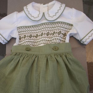 Hand Smocked Cotton Boys Button-on Crawler Suit Size 6 to 12 - Etsy