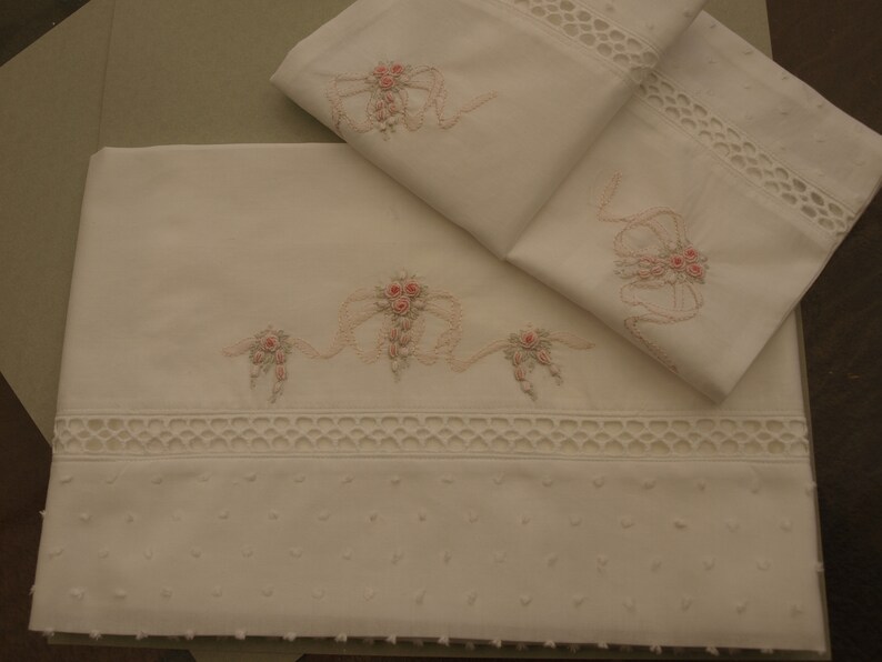 Beautiful Hand Made Hand Embroidered Baby Sheet Set Etsy