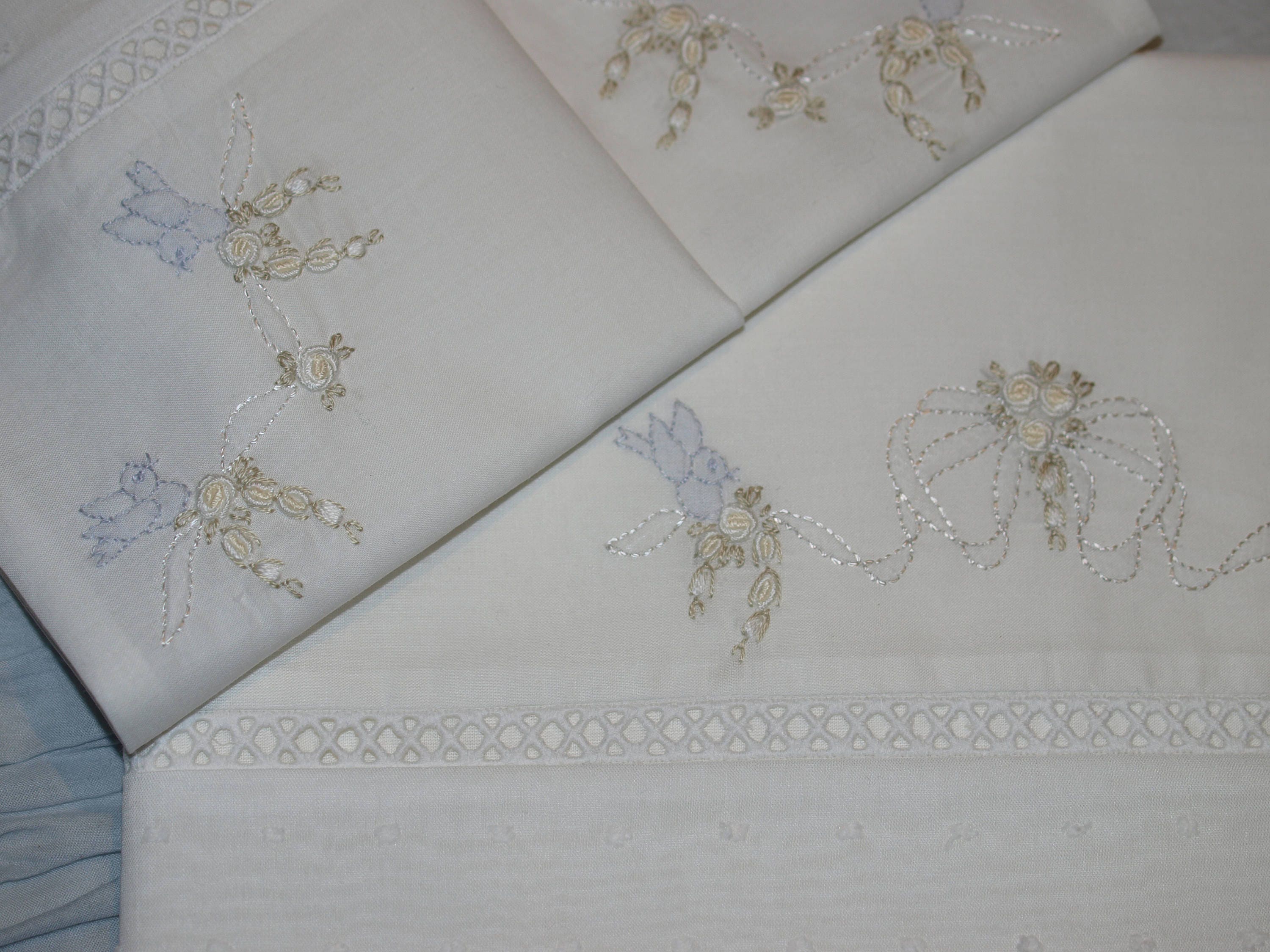 Beautiful Hand Made Hand Embroidered Baby Sheet Set Etsy