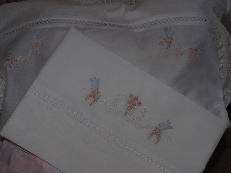 Beautiful Hand Made Hand Embroidered Baby Sheet Set Etsy