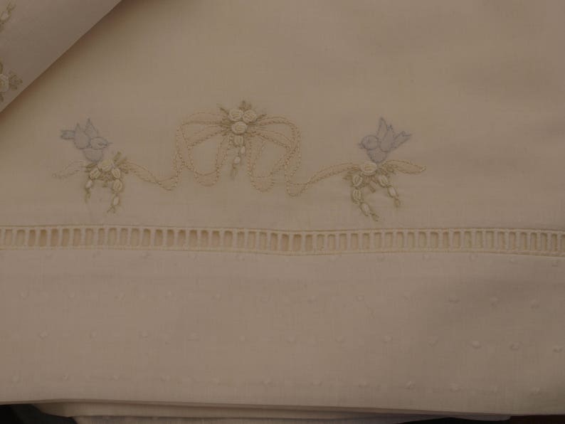 Beautiful Hand Made Hand Embroidered Baby Sheet Set Etsy