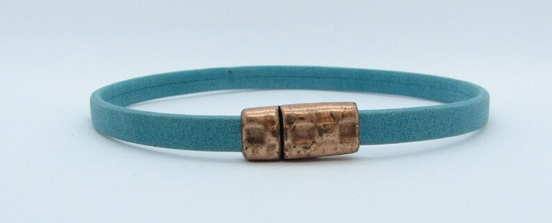 Arizona Leather Bracelet with Magnetic Antique Copper Clasp