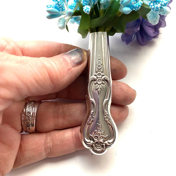 Vent clip, fan clip, silverware vent clip, upcycled vent clip, aroma therapy, silverplated vase vent clip, Magnolia silver  gift under 20