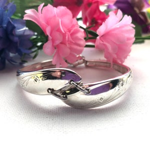 Spoon bracelet, spoon jewelry, magetic clasp, double bracelet, overlap bracelet.