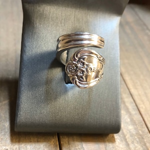Magnolie Löffel Ring, Besteck Ring , Ring , Besteck Ring, Magnolie Ring , Silberring , Löffel Schmuck , Spiralring , Magnolie Ring , 1951